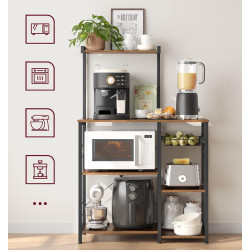 Стеллаж Vasagle KKS35X (Rustic Brown/Black) Thumb