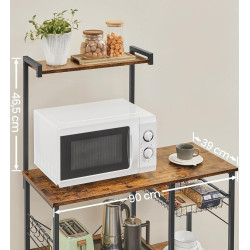 Стеллаж Vasagle KKS35X (Rustic Brown/Black) Thumb