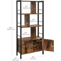 Стеллаж Vasagle LBC022B01 (Rustic Brown/Black) Thumb