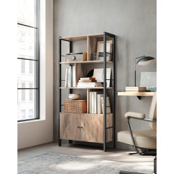 Стеллаж Vasagle LBC022B50 (Toasted Oak/Black) Thumb