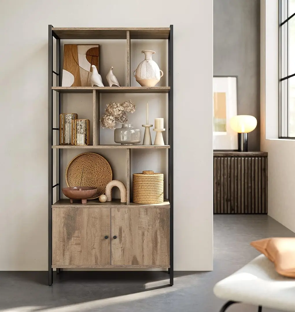 Стеллаж Vasagle LBC022B50 (Toasted Oak/Black)