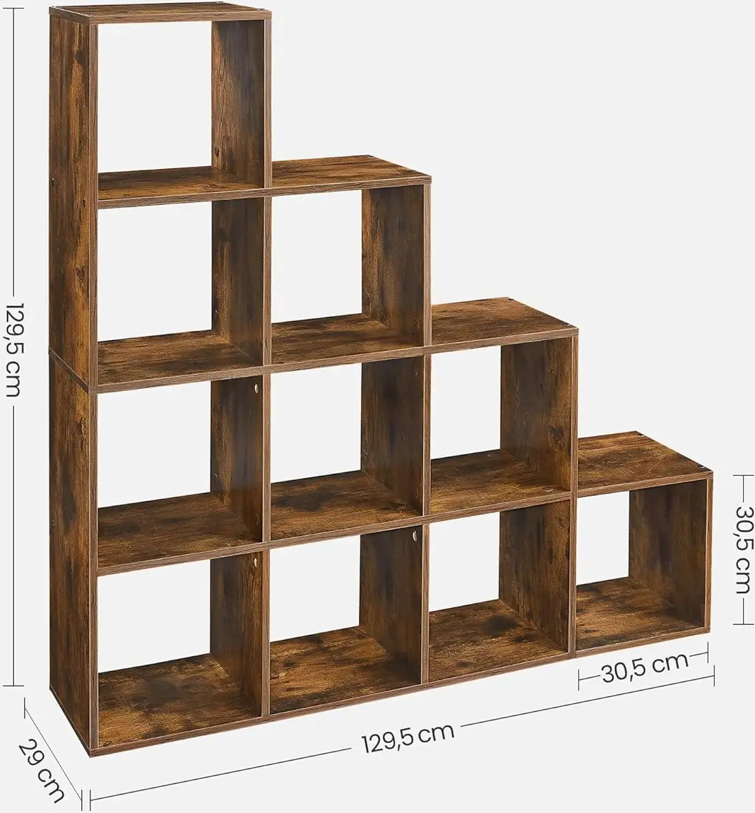 Стеллаж Vasagle LBC10BX (Rustic Brown) - 8