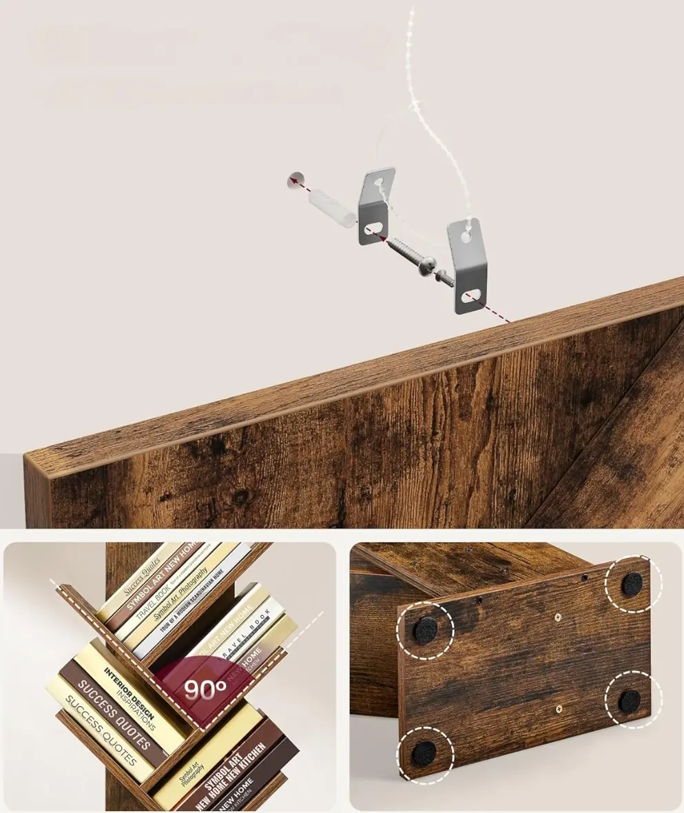 Стеллаж Vasagle LBC11BX (Rustic Brown) - 4