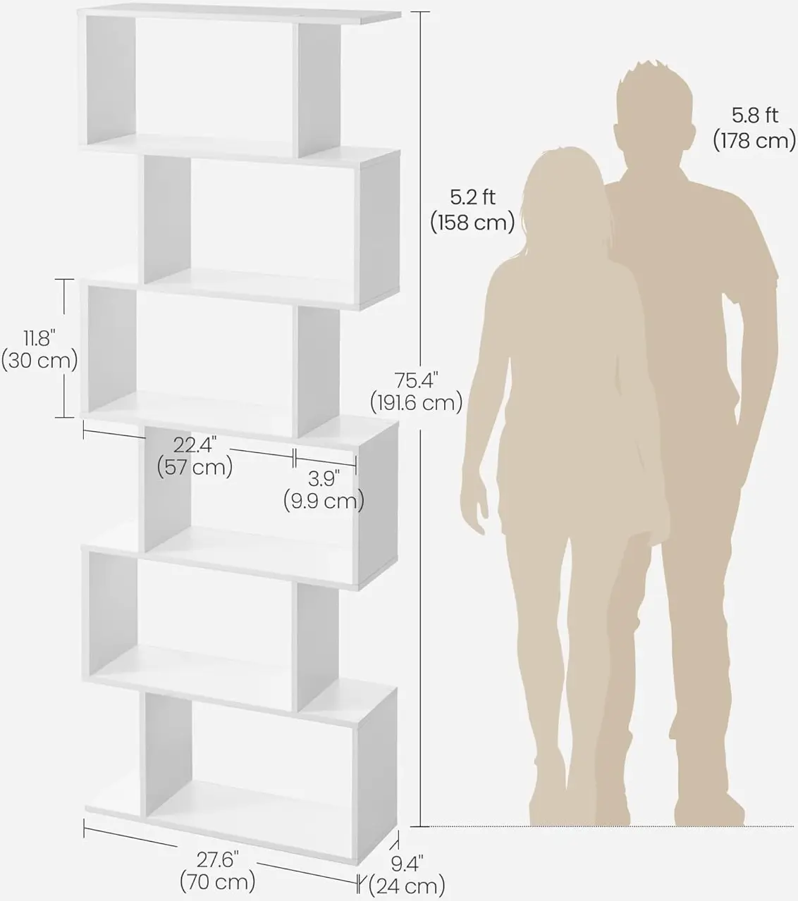 Стеллаж Vasagle LBC61WT (White) - 7