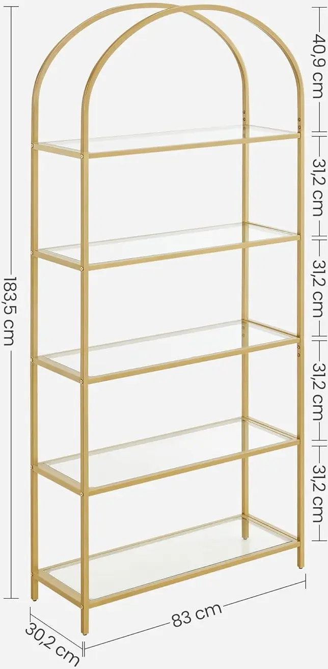 Стеллаж Vasagle LGT050A01 (Gold) - 5