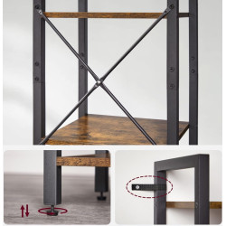 Стеллаж Vasagle LLS101B01 (Rustic Brown/Black) Thumb