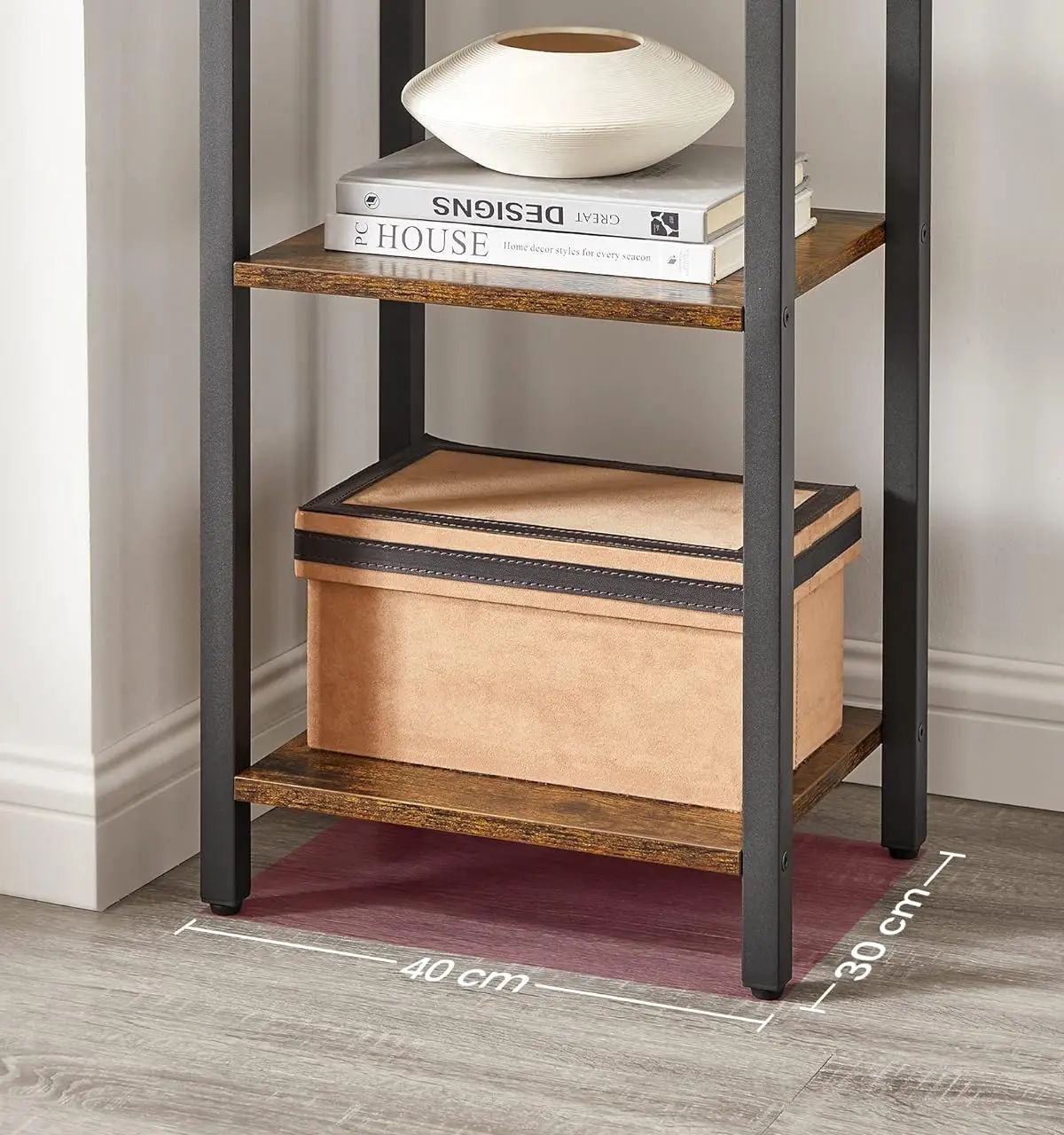 Стеллаж Vasagle LLS101B01 (Rustic Brown/Black) - 5