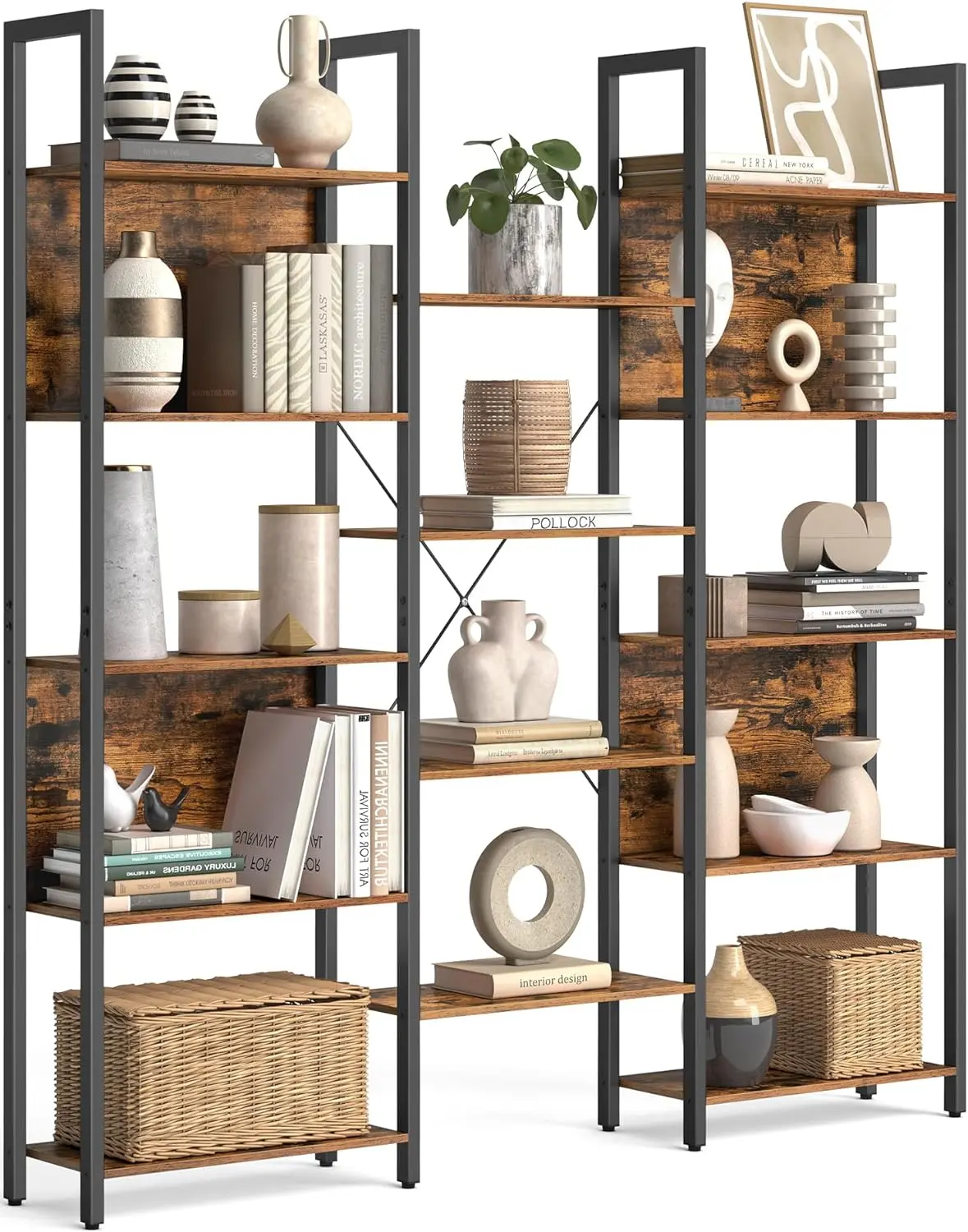 Etajera Vasagle LLS107B01 (Rustic Brown/Black)