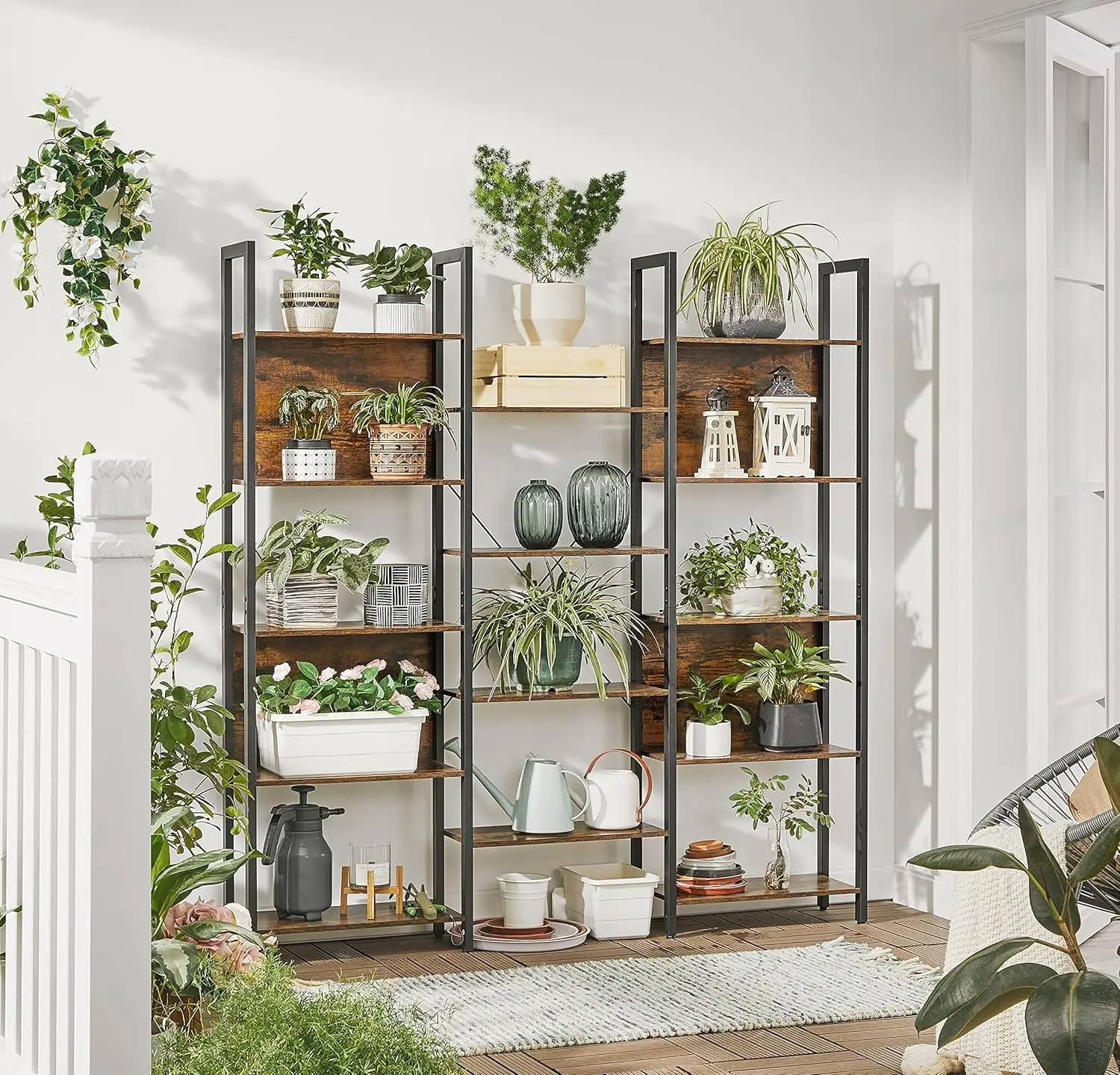 Etajera Vasagle LLS107B01 (Rustic Brown/Black)