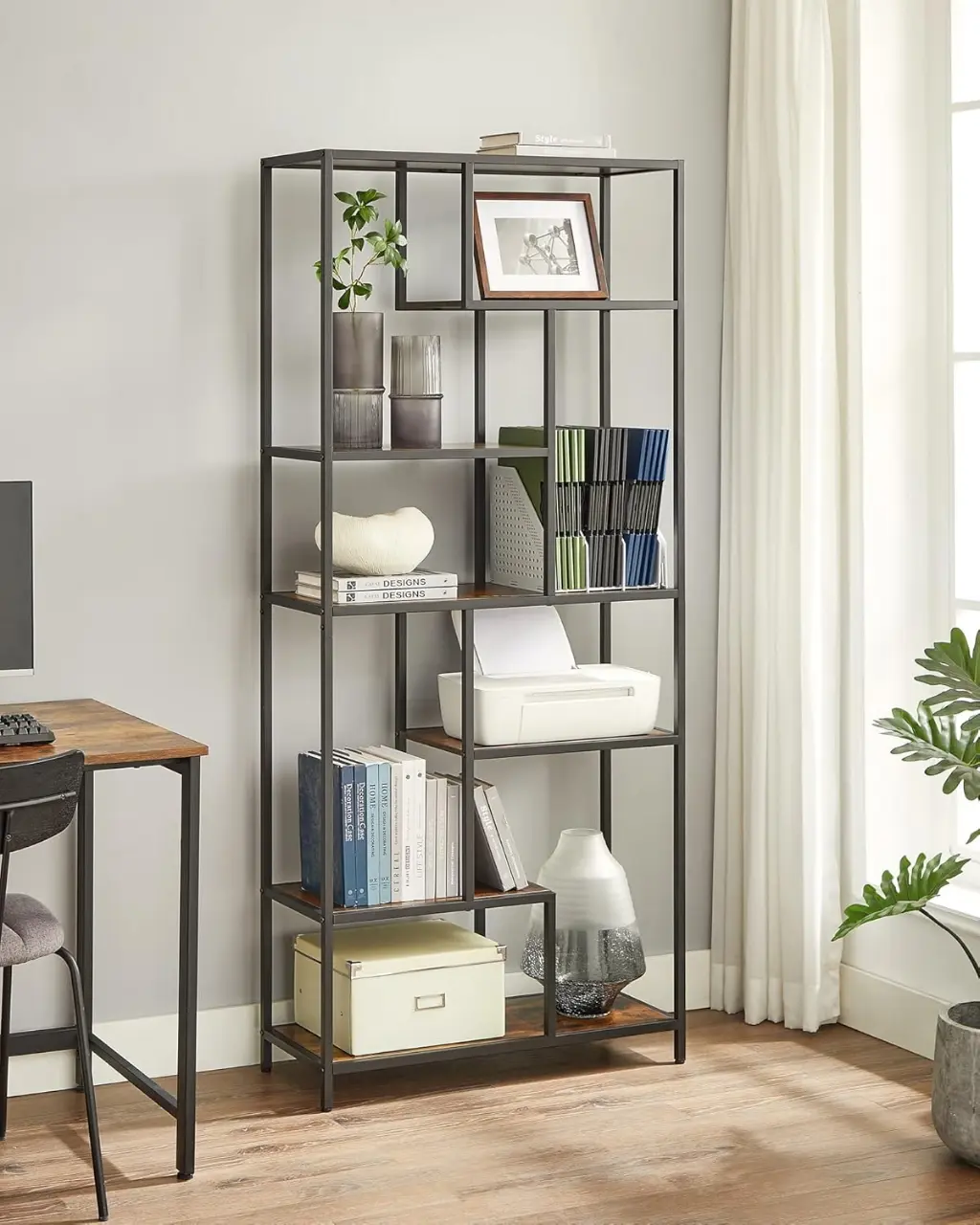 Стеллаж Vasagle LLS119B01 (Rustic Brown/Black) - 3