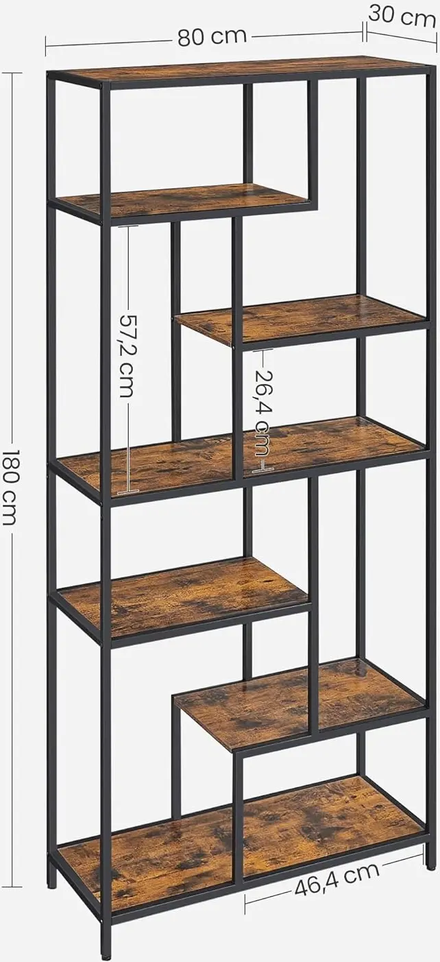 Стеллаж Vasagle LLS119B01 (Rustic Brown/Black) - 6