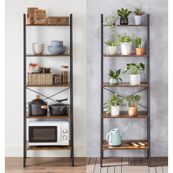 Стеллаж Vasagle LLS45X (Rustic Brown/Black) Thumb