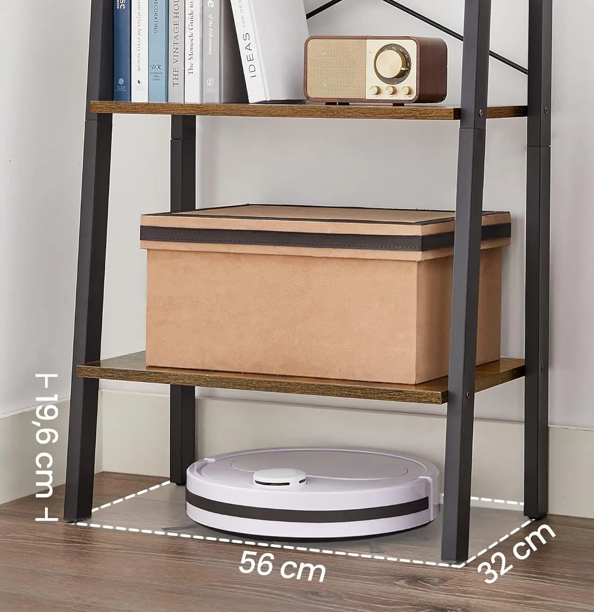 Стеллаж Vasagle LLS45X (Rustic Brown/Black) - 5