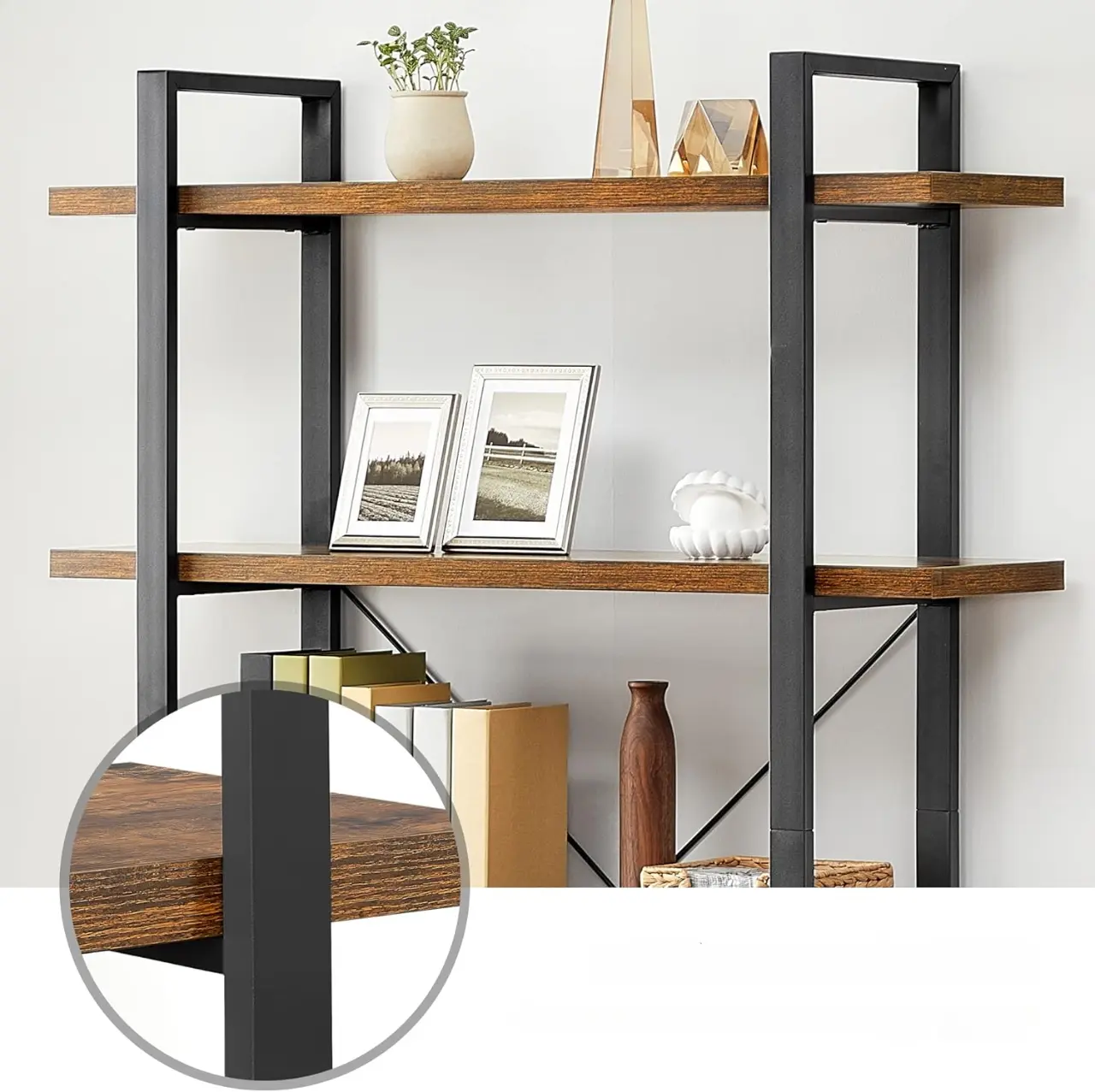 Стеллаж Vasagle LLS55BX (Rustic Brown/Black) - 4