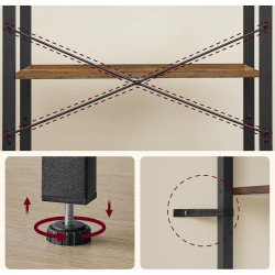 Стеллаж Vasagle LLS60BX (Rustic Brown/Black) Thumb