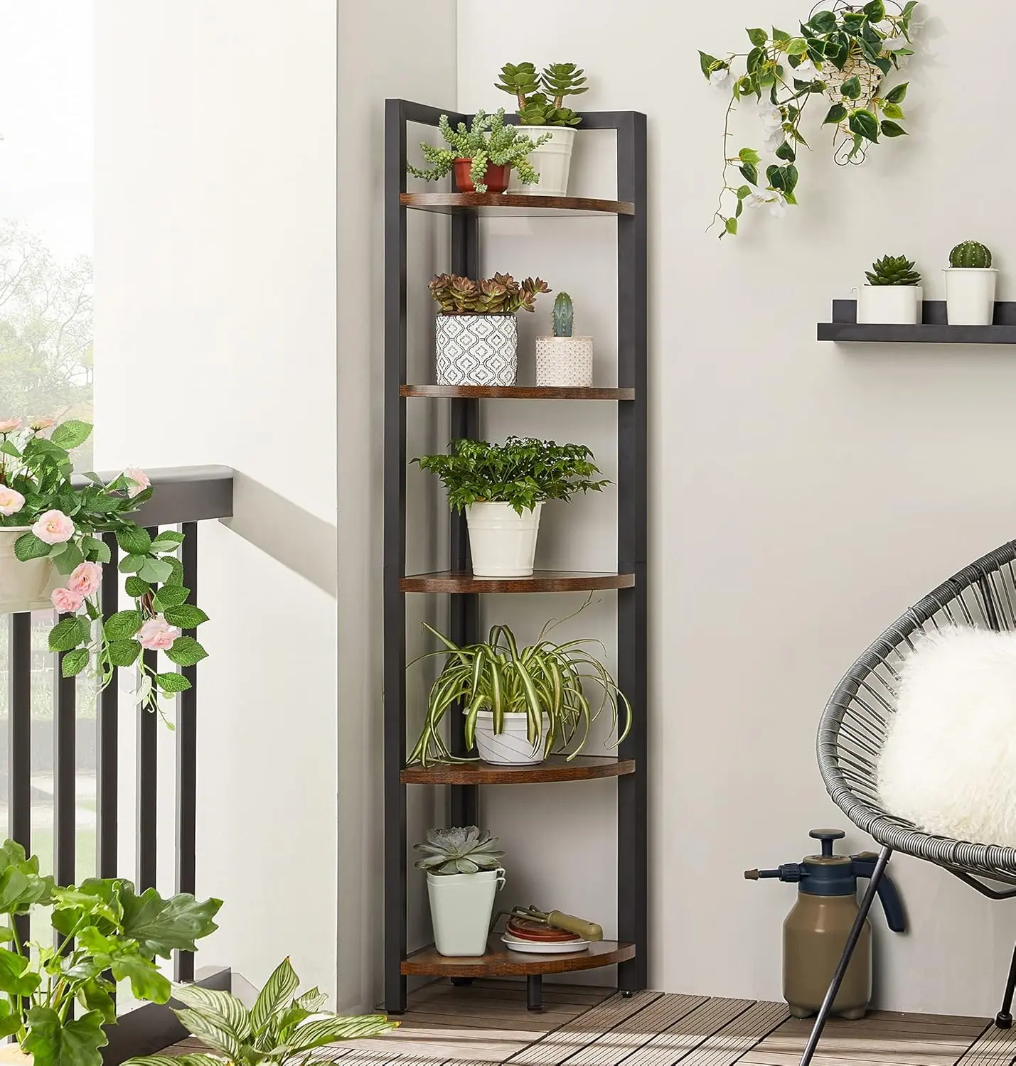 Etajera Vasagle LLS803B01 (Rustic Brown/Black) - 3