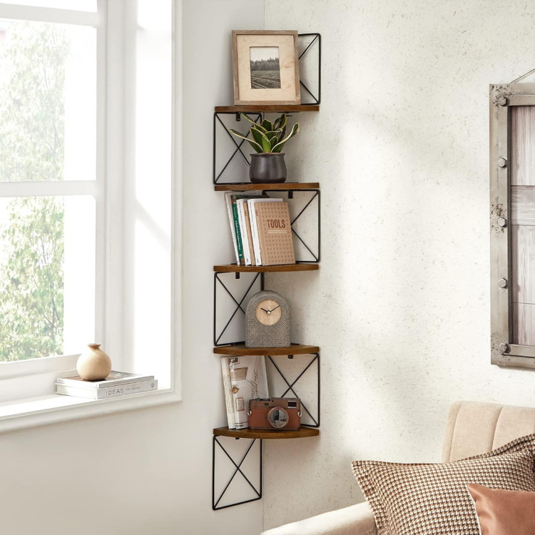 Стеллаж Vasagle LLS851B01 (Rustic Brown/Black)