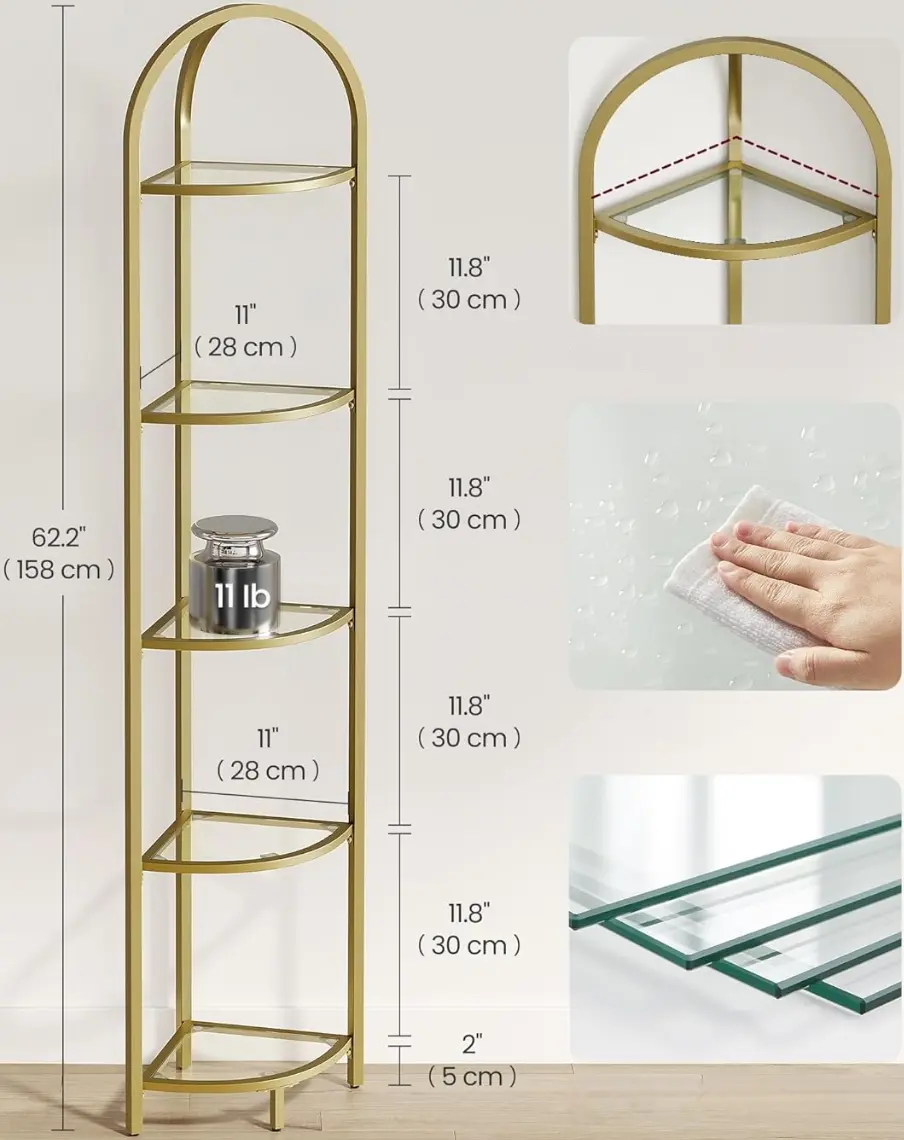 Стеллаж Vasagle ULGT810A01 (Gold) - 7