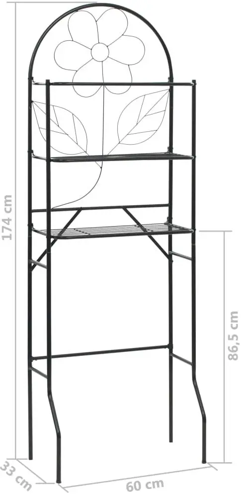 Etajera VidaXL 246722 (Black)