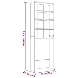 Etajera VidaXL 815952 (Grey Sonoma) Thumb