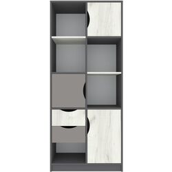 Стеллаж Yasen Дисней 3Д2Я (Графит Серый/Дуб Крафт Белый/Кашемир) Thumb