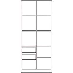 Стеллаж Yasen Дисней 3Д2Я (Графит Серый/Дуб Крафт Белый/Кашемир) Thumb