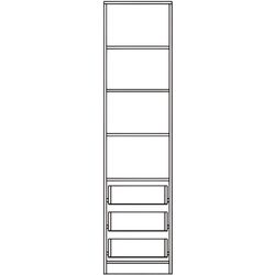 Стеллаж Yasen Дисней 3Ш (Графит Серый/Дуб Крафт Белый/Кашемир) Thumb