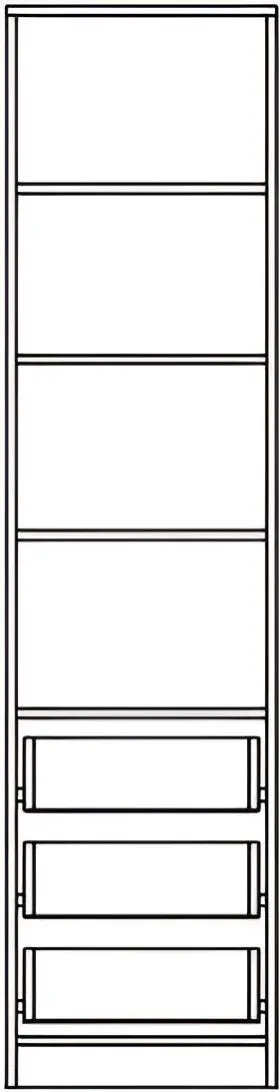 Стеллаж Yasen Дисней 3Ш (Графит Серый/Дуб Крафт Белый/Кашемир) - 3