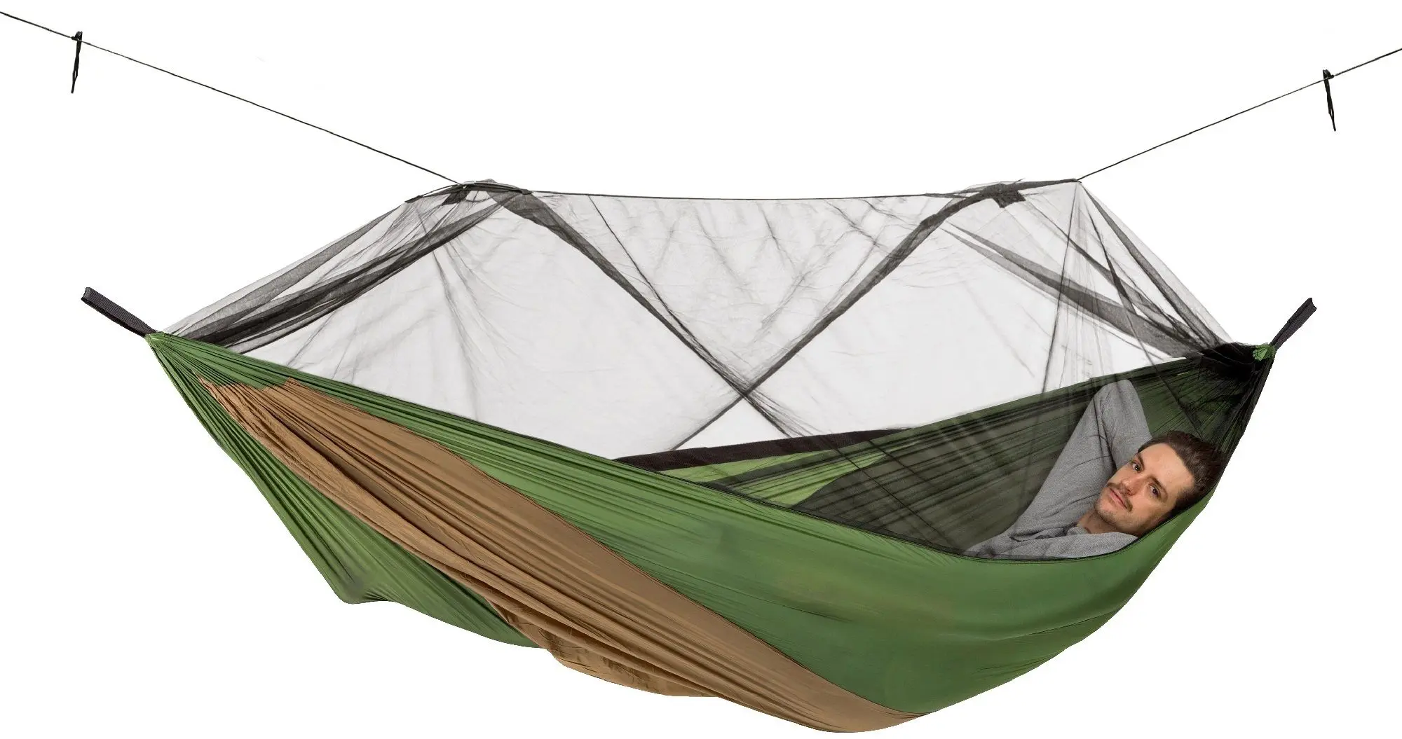Hamac Amazonas Adventure Moskito Hammock Thermo (Green/Brown)