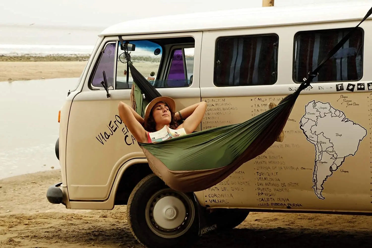 Hamac Amazonas Adventure Moskito Hammock Thermo (Green/Brown)