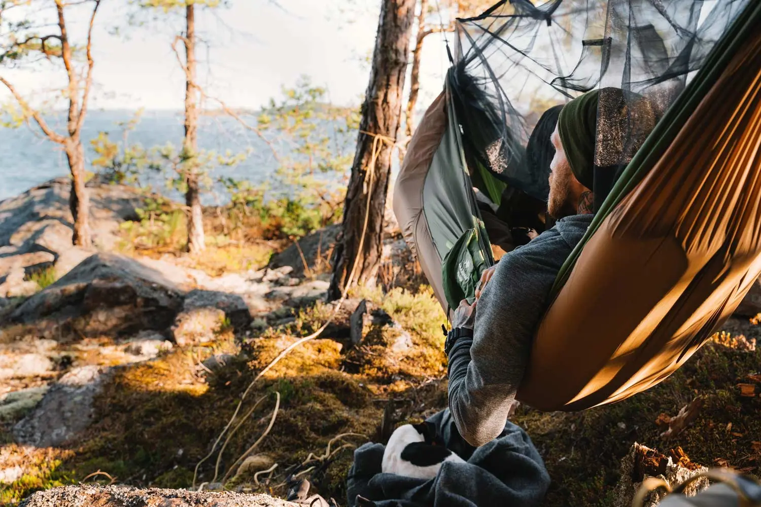 Hamac Amazonas Adventure Moskito Hammock Thermo (Green/Brown)