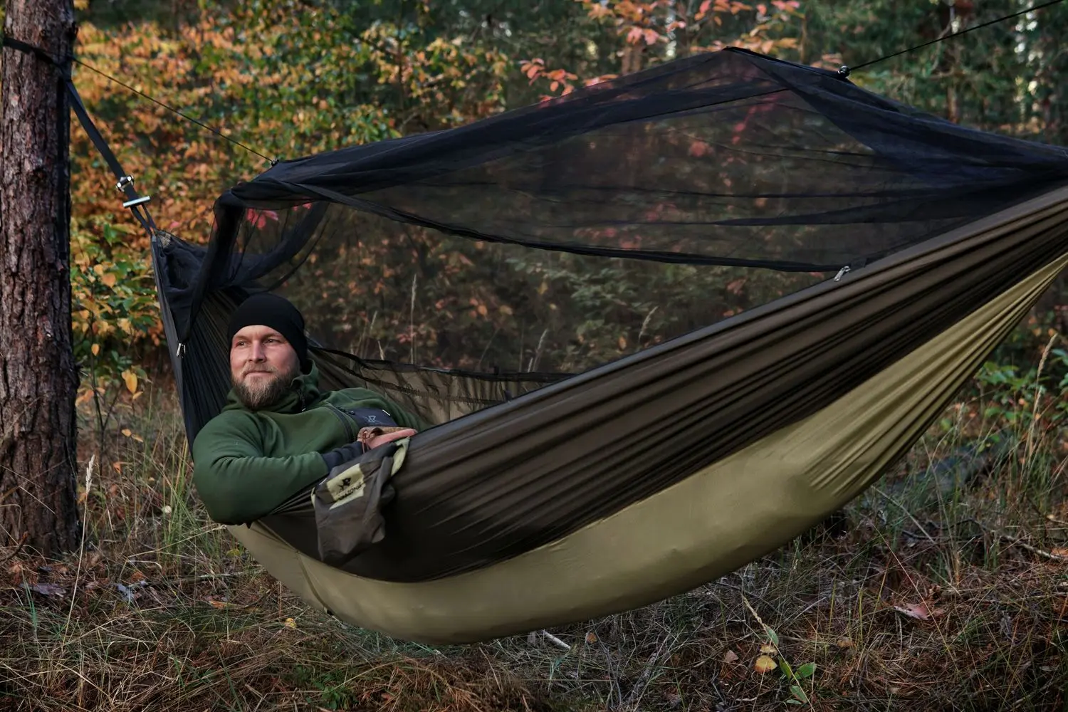 Hamac Amazonas Moskito-Traveller Thermo (Green/Black) - 4