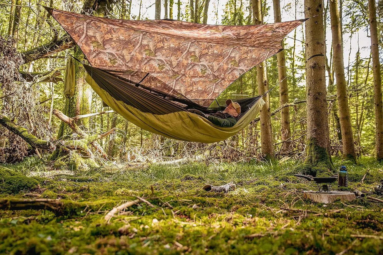 Hamac Amazonas Moskito-Traveller Quilted (Green/Black)