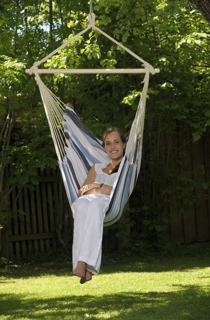 Fotoliu-hamac Amazonas Havanna (White/Blue)