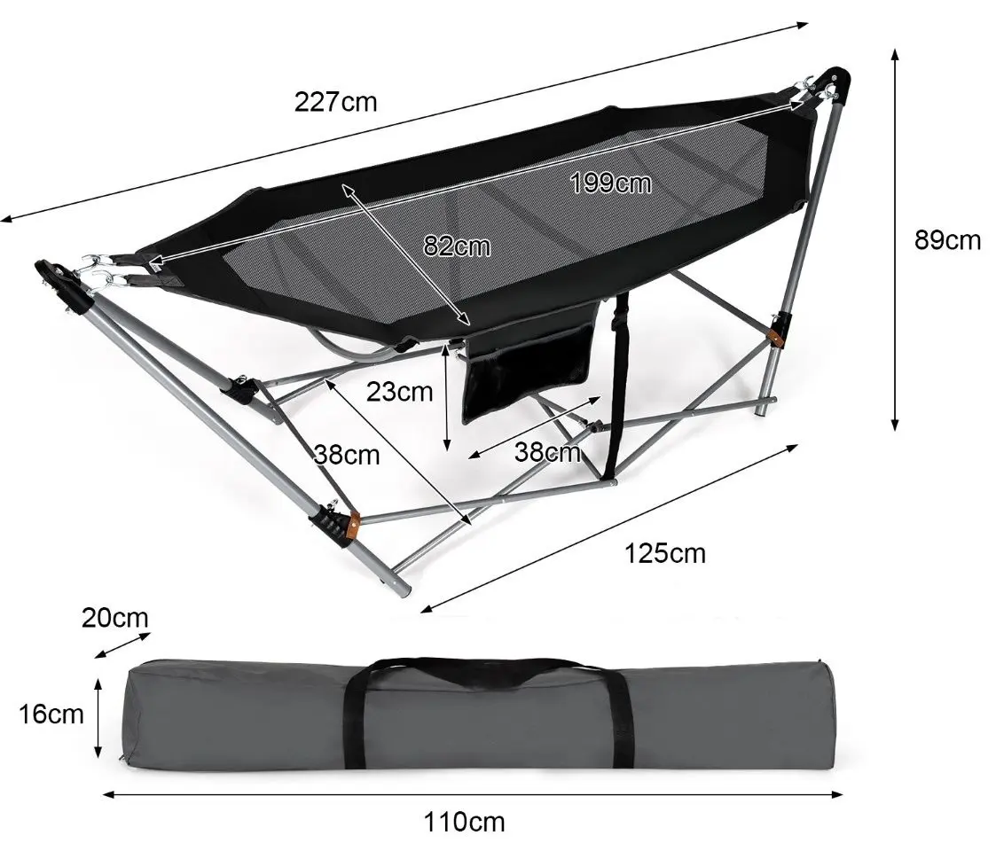 Hamac Costway NP10175DK (Black) - 4