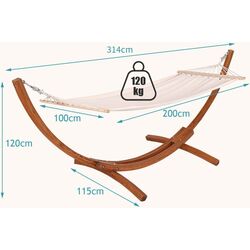 Hamac Costway OP70771 (Brown/Beige) Thumb