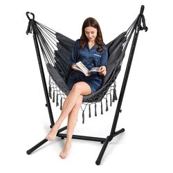 Гамак-кресло Costway NP10958GR (Grey/Black) Thumb