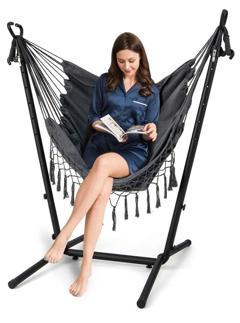 Гамак-кресло Costway NP10958GR (Grey/Black) - 2