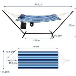 Hamac cu accesorii Costway OP70789 (Blue) Thumb