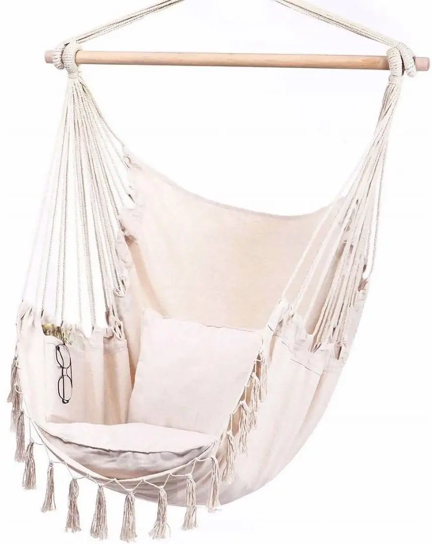 Fotoliu-hamac suspendat FunFit Boho Brazilian (Cream)