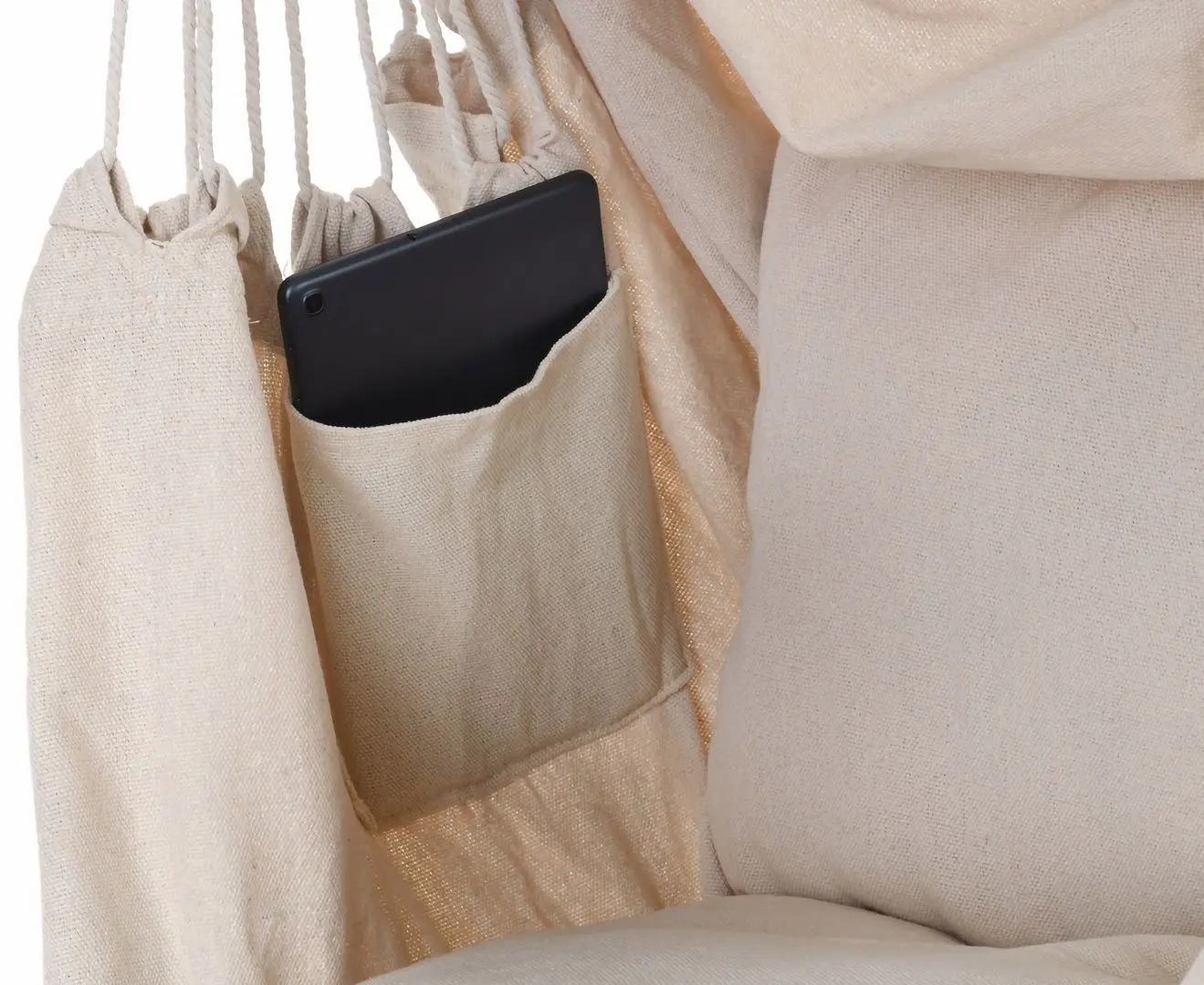 Fotoliu-hamac suspendat FunFit Boho Brazilian (Cream)