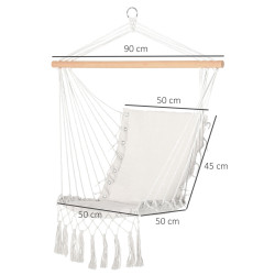 Гамак-кресло Outsunny 84A-189 (Cream) Thumb