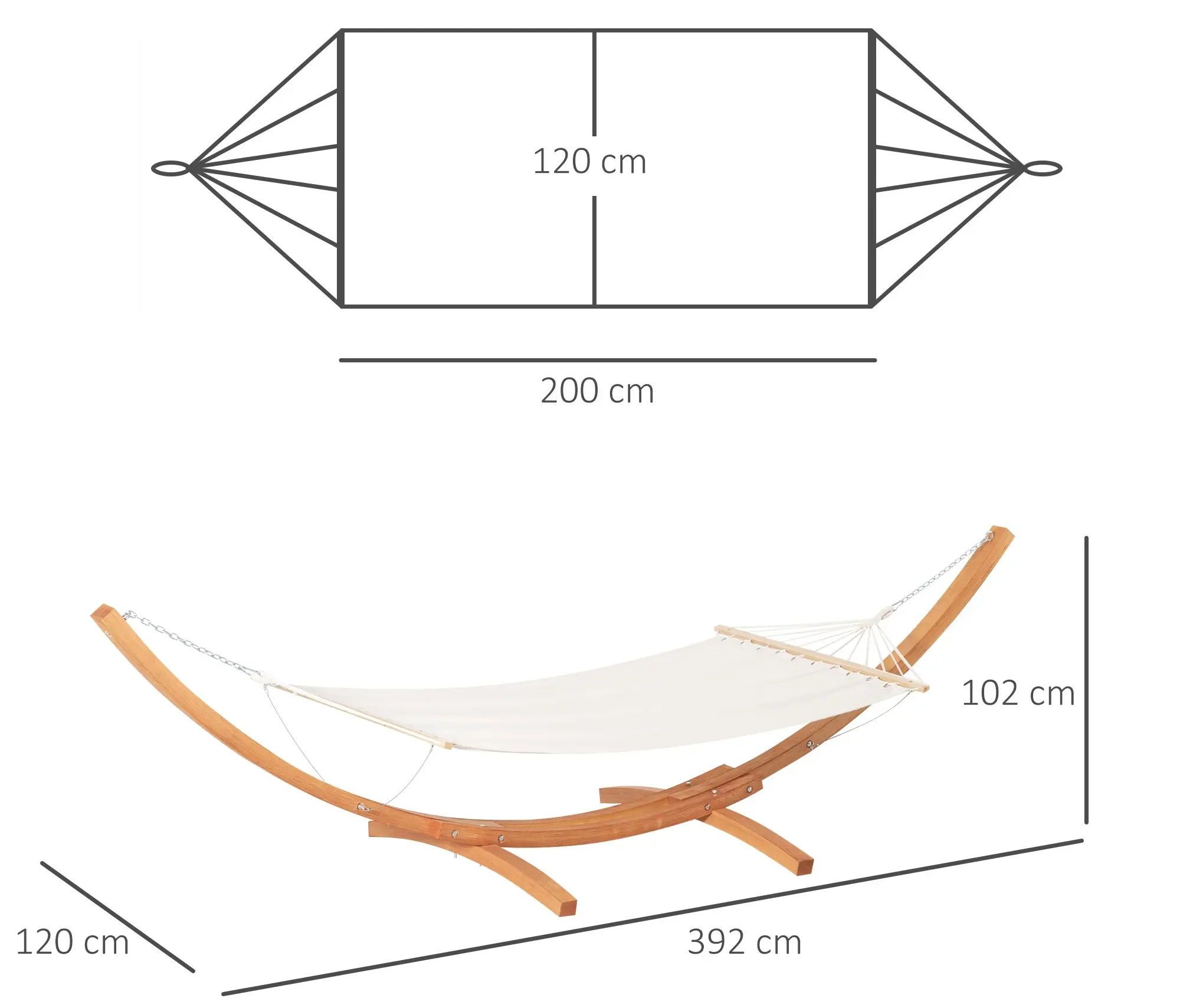 Hamac Outsunny 84A-130V01WT (White) - 5