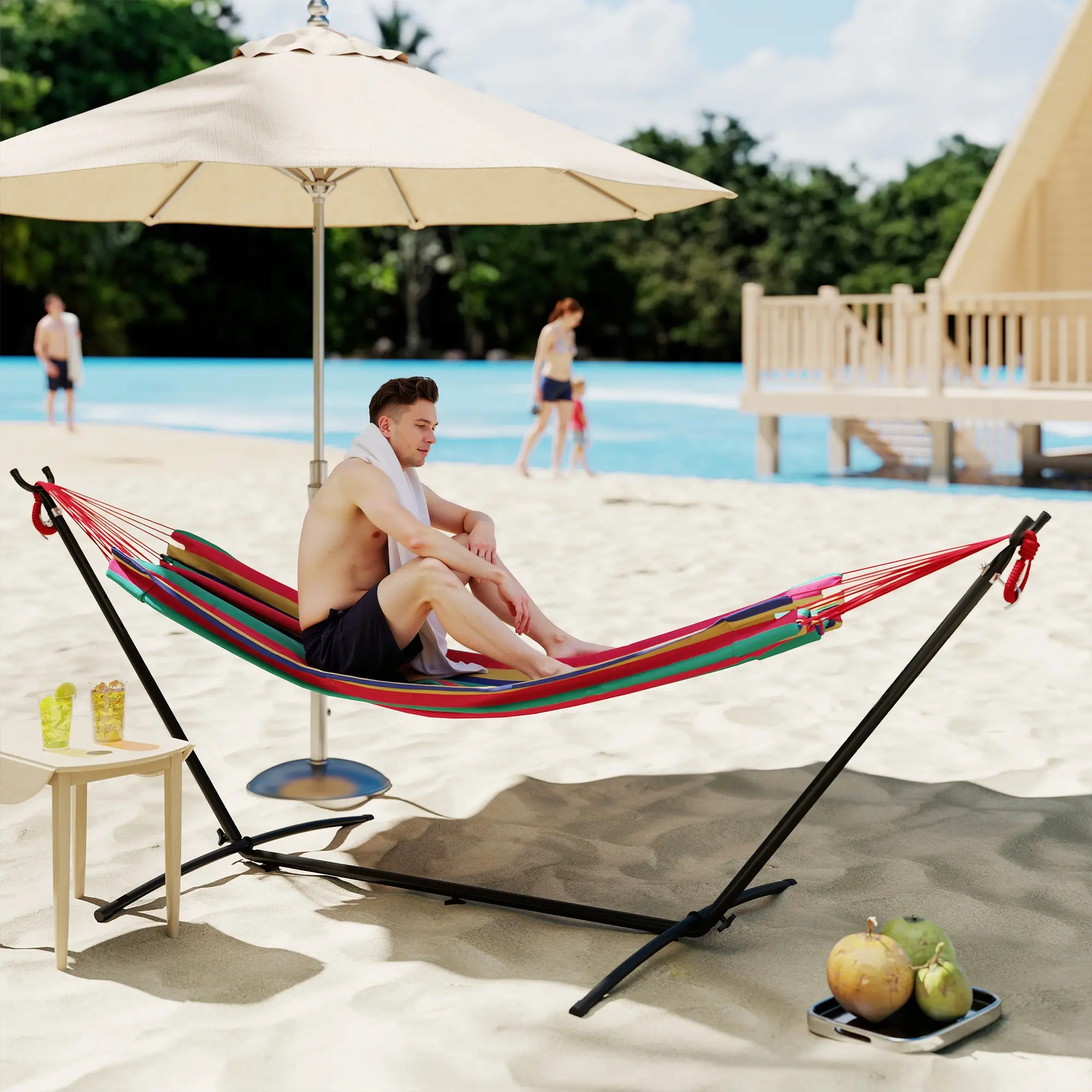 Гамак Outsunny 84A-184RD (Multicolor) - 6