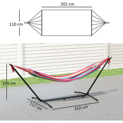 Гамак Outsunny 84A-184RD (Multicolor) Thumb