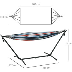 Hamac Outsunny 84A-184WT (Blue/White) Thumb