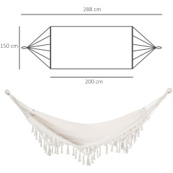 Гамак Outsunny 84A-196CW (Cream) Thumb