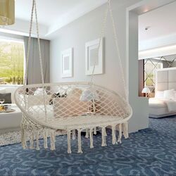 Кресло-гамак Outsunny 84A-195 (White-Cream) Thumb