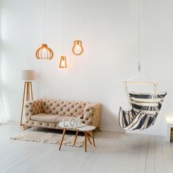 Hamac-scaun Sofotel Rodos (White/Blue) Thumb