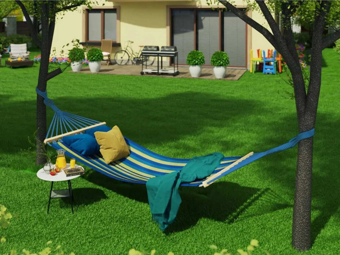 Hamac Sofotel Bahama Single (Blue/Yellow)